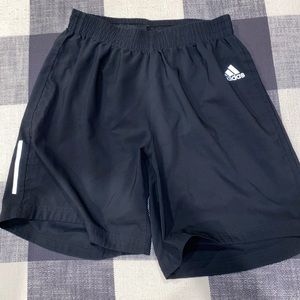 Black Adidas 7in running shorts (with liner)